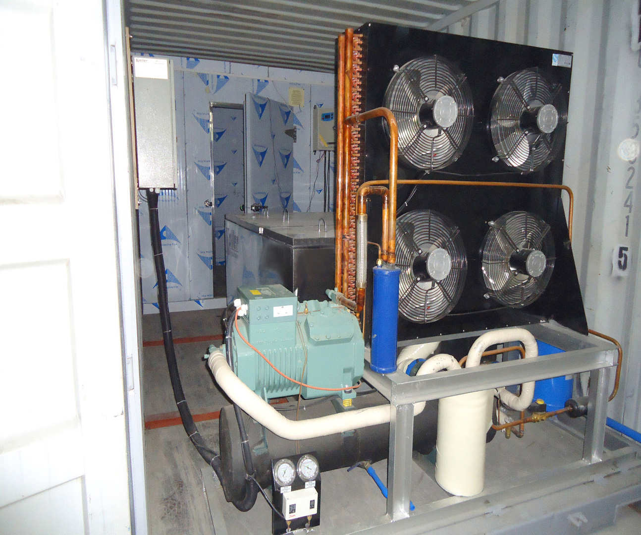 Containerized Block Ice Machine KCB20 & Containerized Cold Room